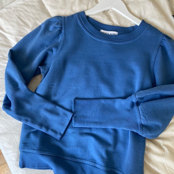 APIECE APART Blue Puff Sleeve Sweatshirt Small - Picture 5 of 7
